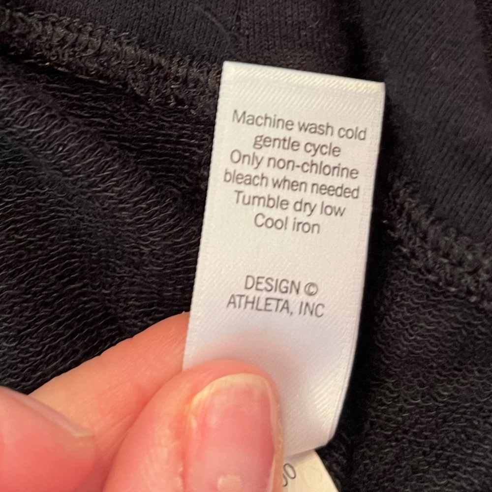 Athleta! Black casual dress hoodie Sz L - Picture 8 of 9